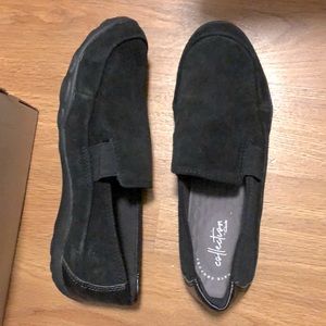 Clarks Suede Haley Park Loafer Flat